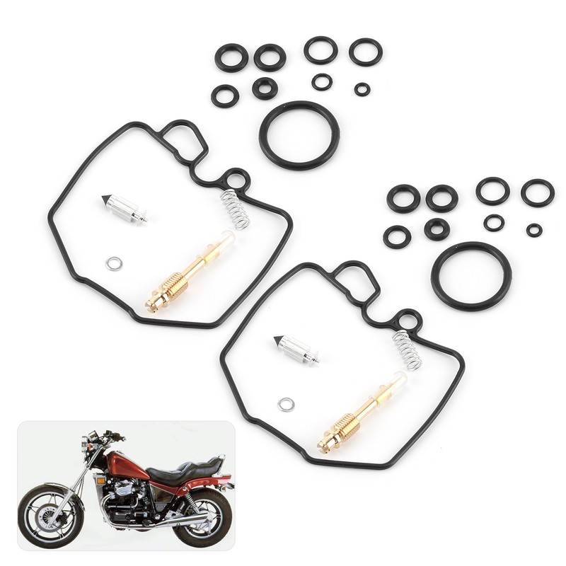 2 Sets Motorcycle Overhaul Carburetor Rebuild Kit Fit for Honda