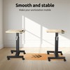WNJQBY Mobile Computer Desk,Mobile Standing Desk with Wheels, Elevating Table,Lift