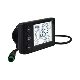 Electric Bicycle S866 LCD Display, Electric E Bike Display Meter 5 Pin and Waterproof Plug, Bicycle Computer Meter 24 V 36 V 48 V Speedometer Odometer Control Panel for Scooters/Mountain Bikes