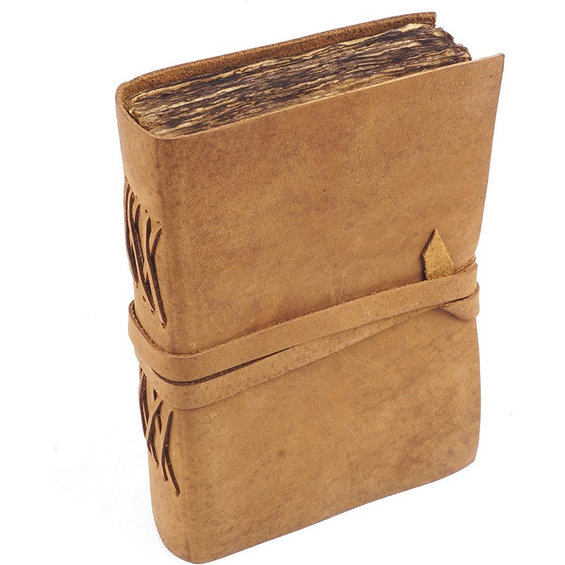 Craftezo Vintage Leather Journal - Antique Leather Bound Journal Writing