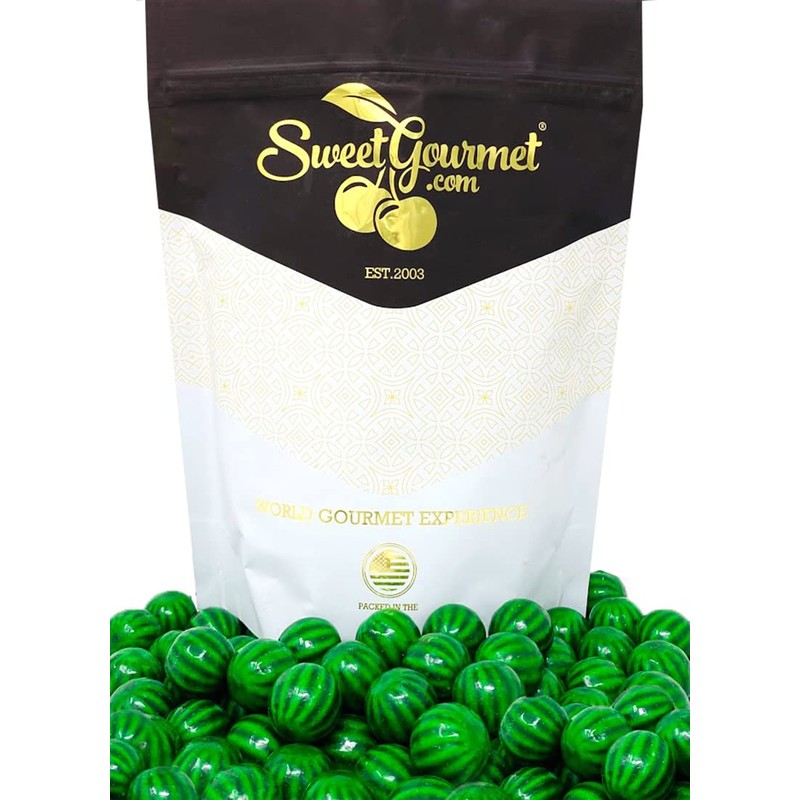 SweetGourmet Watermelon Gum Balls | 1 inch Bubble Gum |
