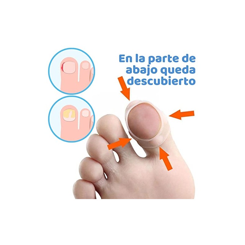 Set 2 Pares Protector Dedo Gordo Uñas Encarnadas Uñeros Alivia