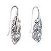 Sterling Silver Aquamarine Earrings Peacock Feather