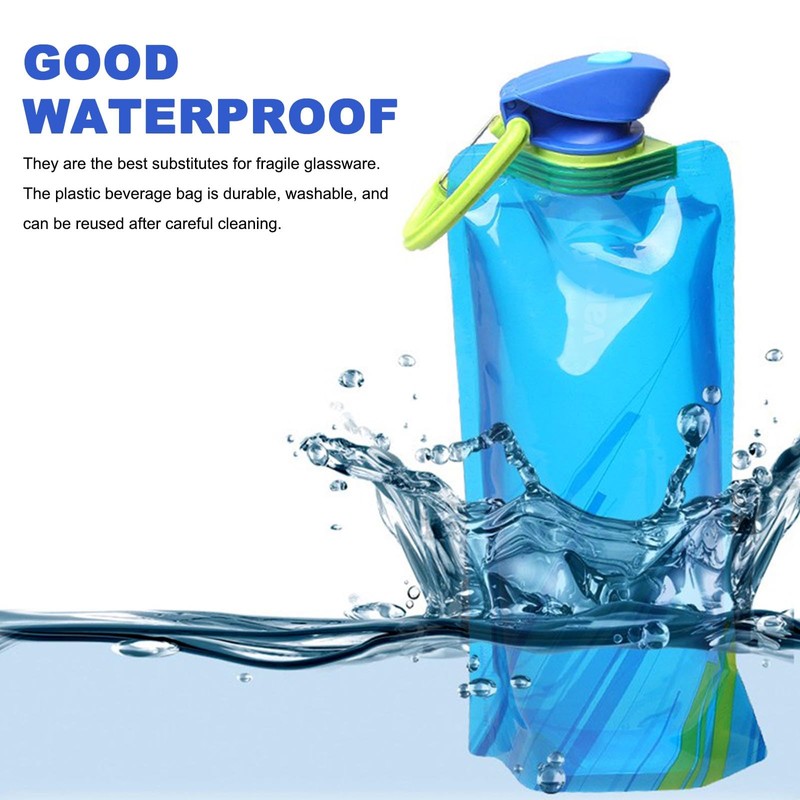 MUNSKT 2 Piece 700ML Foldable Water Bottles, Flexible Foldable Reusable