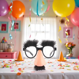 Jinshining 1 Pc Black Disguise Glasses With Funny Nose Add Fun To Your Celebrations Funny Glasses Spoof Accessories,Disguise Glass with Nose