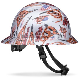 Acerpal Updated Full Brim Hard Hat, Gadsden Flag Gloss, Padded, OSHA Construction Safety Approved Hardhats, Hard Hats for Men, Cascos De Construccion Helmet.