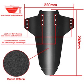 FETESNICE Mudguards Mountain Bike, Bicycle Mudguard - Effective Mudguard for Your Mountain Bike, 2 Pieces MTB Mudguard for Rear and Front with Reflectors (LIGHT-2-MS)