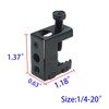 Upgrade Baudelun 1/4"-20 Beam Clamps, Black Steel Bolt-on Beam Clamp