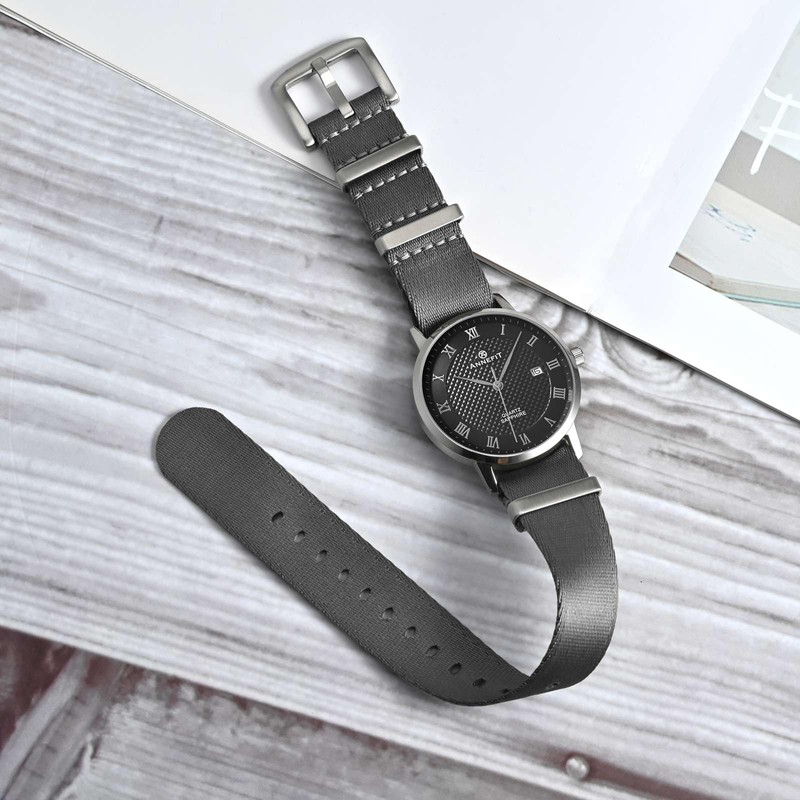 ANNEFIT Nylon Watch Band, 0.7 inch (18 mm), 0.8 inch