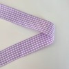 Micomon Purple and White Woven Edge Plaid Ribbon 100% Polyester