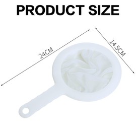 Colander Plastic Sieve 2 Pcs Fine Mesh Sieve with Muslin Cloths for Cooking, Cheese Cloths for Straining, Coffee, Tea, Juice, Milk, Honey, Fried Food Etc (100Mesh,200Mesh)