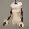 ANDHOM Renaissance Victorian Ruffle Collar and Wrist Cuffs Set Colonial