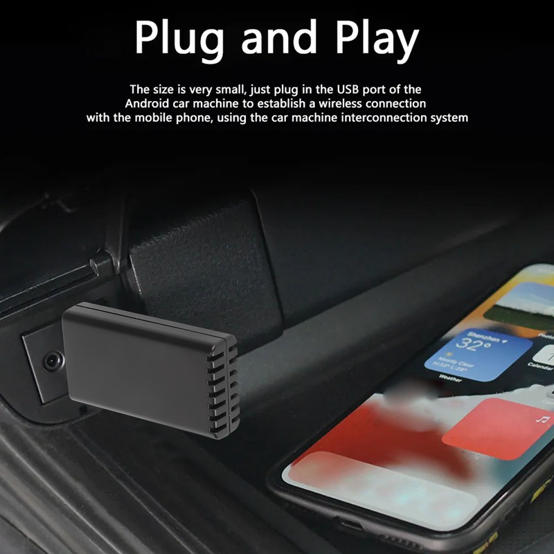 Car Phone Adapter Box for IOS Wired to Wireless Smart