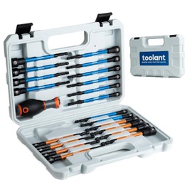 toolant toolant 21pcs Extra Long Nut Driver Bit Set, SAE/Metric Magnetic Nut Driver Set with Replacement Handle