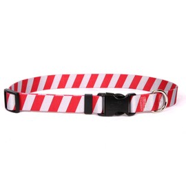 Yellow Dog Design Team Spirit Scarlet and Gray Dog Collar with ID Tag System-Large-1" Neck 18 to 28"