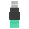 2 PCS Terminal Connector USB Male Plug to 5 Pin