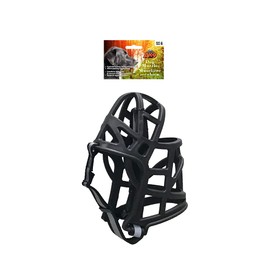 AK-9 Dog Muzzle, Basket Muzzle for Small Medium Large XL Dogs, Controls Biting, Barking and Chewing, Allows Drinking and Panting, Secure and Adjustable Fit with Reflective Straps Made with Durble Yet Soft and Non Toxic TPE Rubber (size 3)