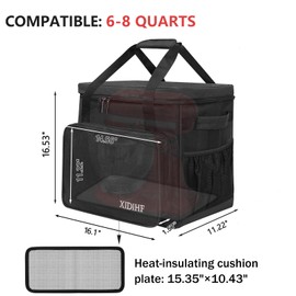 XIDIHF Mixer Carry Bag, Stand Mixer Carry Bag Compatible with KitchenAid Mixers 6-8 Quart and Extra Accessories, Kitchen Mixers Storage with Pockets (Black)