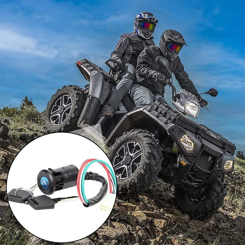 Hapifam Key Cylinder Main Key Ignition Key for Motorcycle, Replacement