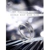 OUFER 20G 8 mm Nose Piercing Silver 925 Double Hoop