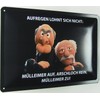 Sheet metal sign, 20 x 30 cm, curved Waldorf Statler