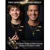 sailimue Cross Necklace for Men Stainless Steel Mens Cross Chain