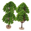 Ciieeo 4pcs Miniature Street Trees for Sand Table Simulation Tree