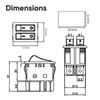 2-Pack Rocker Toggle Switch with Red Light and Wire, ON/Off