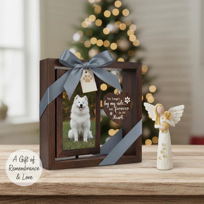 Dog Memorial Picture Frame – 4x6 Rotating Frame, Eco Pet