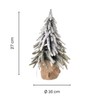 1 x Artificial Small Christmas Tree Decorated with Artificial Snow