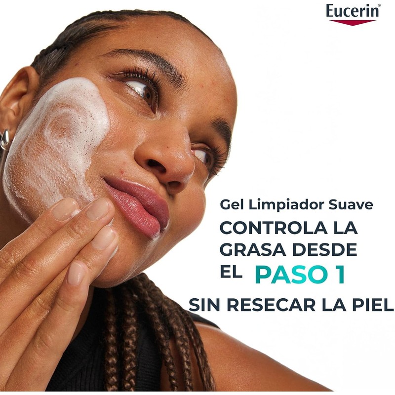 Eucerin Gel Limpiador Facial Piel Grasa Imperfecciones, 400Ml