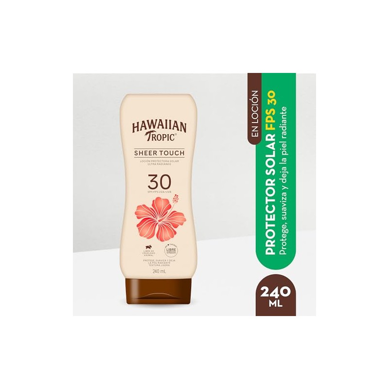 Hawaiian Tropic Sheer Protector Solar 30 FPS Loción de 240ml