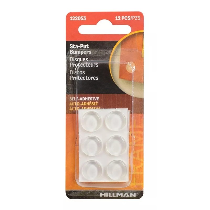 Hillman Discos Protectores P Muebles 1.3x1.3x0.4cm Con 12pz Ehp