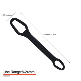 Lehood 2pcs 8-24mm Universal Double-ended Torx Wrench Sets, Self-tightening Adjustable Wrench Tools