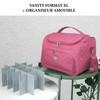 Travel Semi-Rigid Cosmetic Bag 25cm Cosmetic Bag KINSTON, Set Pink