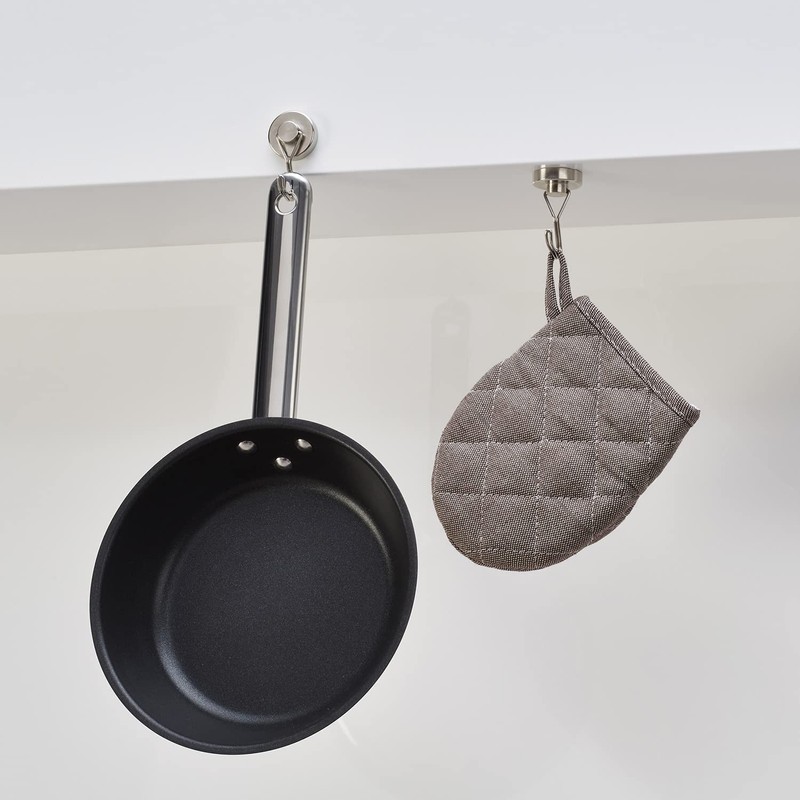 LEC Strong Neodymium Magnet, Metal, Hang Hook, Medium, 1 Pack,