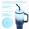 Zukro 40 oz Tumbler with Handle and Straw, Spill Proof