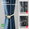 2 Pack Magnetic Curtain Tiebacks, Modern Simple Style Drape Tie