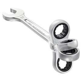 Facom 467bf. 18 Metric Articulated Ratchet Combination Spanner, 18 mm, Silver