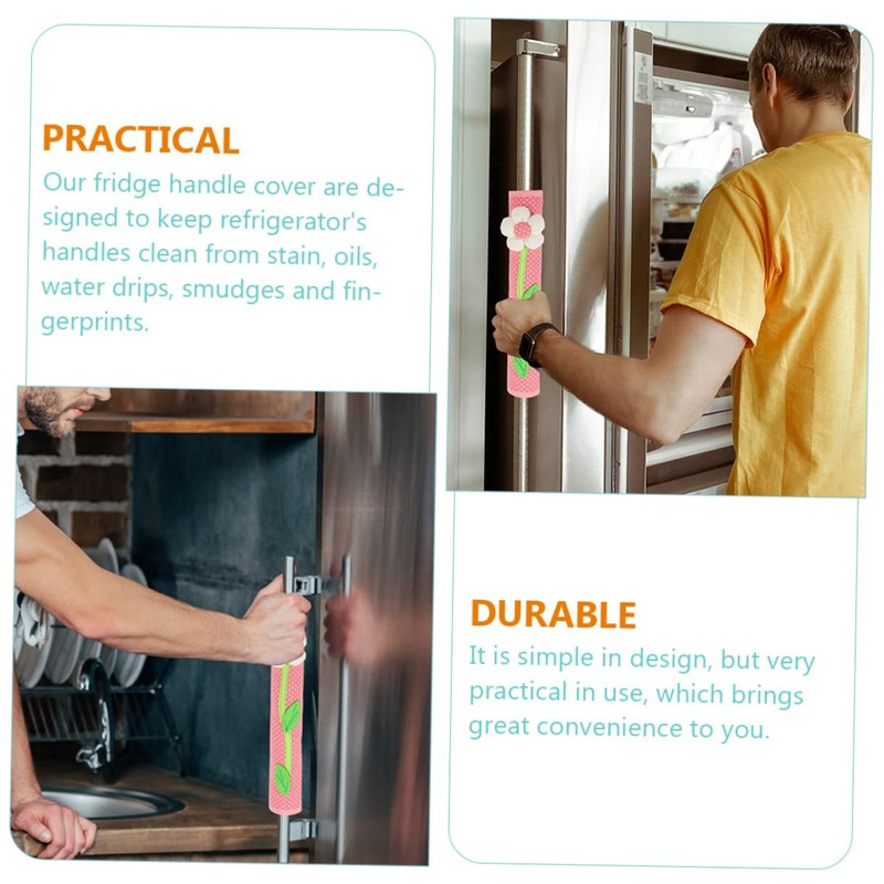 SHINEOFI Fridge Handle Cover Stylish Kitchen Decoration for Refrigerator Door