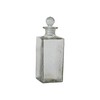 Creative Co-Op Reclaimed Etched Square Glass Decanter, Clear