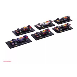 Red Bull Set De 6 Autos F1 Formula 1 Bburago Colección A Escala 1:43