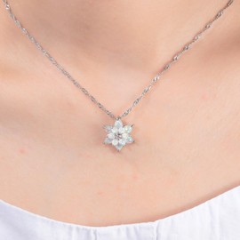 CiNily Opal Pendant Necklace Gold Plated Opal Jewelry Gifts for Women Girls Gemstone Necklaces, White Gold Plated Brass, Created Opal