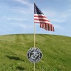 Super Tough Marine Corps Grave Marker - Aluminum