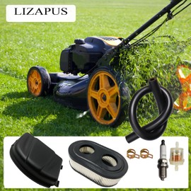 LIZAPUS Air Fitler Cover & Air Filter Tune Up Kits Compatible with Craftsman 247.377051 247377051 Lawn Mowers with Fuel Filter