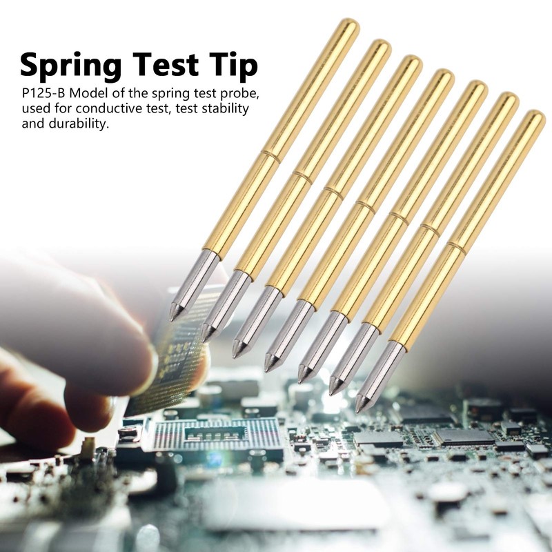 100pcs P125‑B Test Probe 2.02mm/0.08in Spring Test Detection Probe Pins