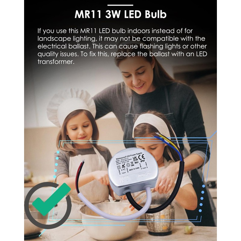 Noobibaba MR11 LED Bulb Landscape Light Bulbs, GU4 LED Bulb