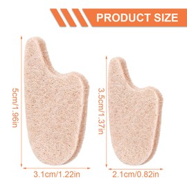 WeddHuis 8 Pcs Felt Shunter Corrected Bunion Toe Separator for Bunion Pain and Overlapping Toes Female Male