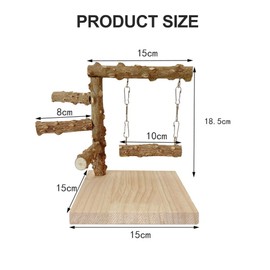 Bird Playground, Perch Set for Birds, Bird Swing, Perches Pet, Wooden Swing Toy, Parrot Stand Toy, Grandstand Pet Parrot Swing Grandstand