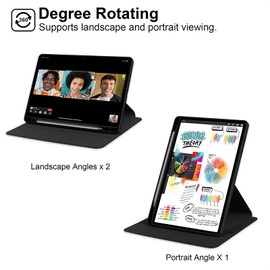 idudao Case Cover for Honor Pad X8a 11 inch 2024,360 Multi angle rotation Protective Cover for 11"Pad X8a tablet, Black